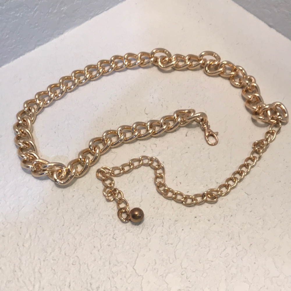 Gold Chain Belt, adjustable @47”